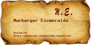 Marberger Eszmeralda névjegykártya